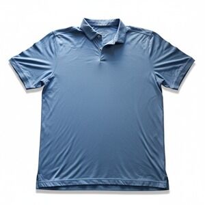 Peter Millar Performance Polo Shirt Mens Large Blue Stretch Golf Casual